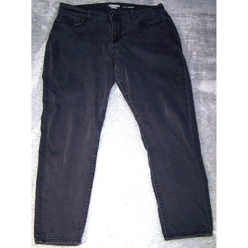 Levi's Denizen Jeans Women's  18S 34X26.5 Curvy‎ Skinny Black